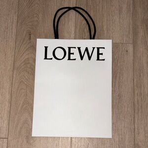 Loewe White shopping bag with Black Handles